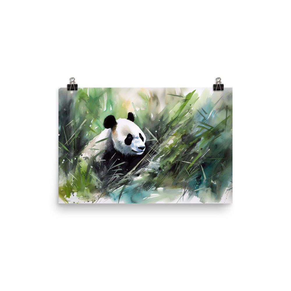 Panda Bliss photo paper poster - Posterfy.AI