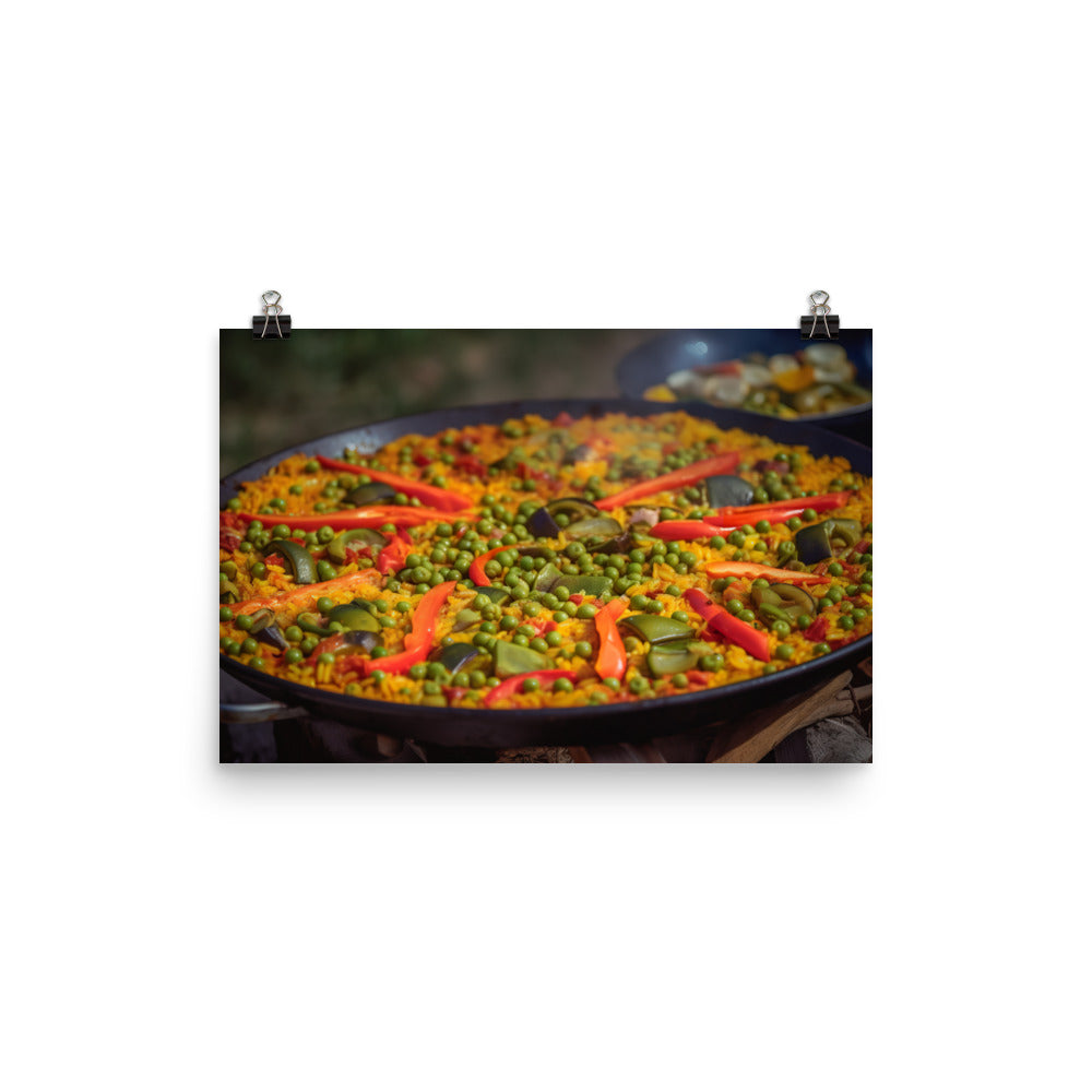 Vegetable Paella photo paper poster - Posterfy.AI