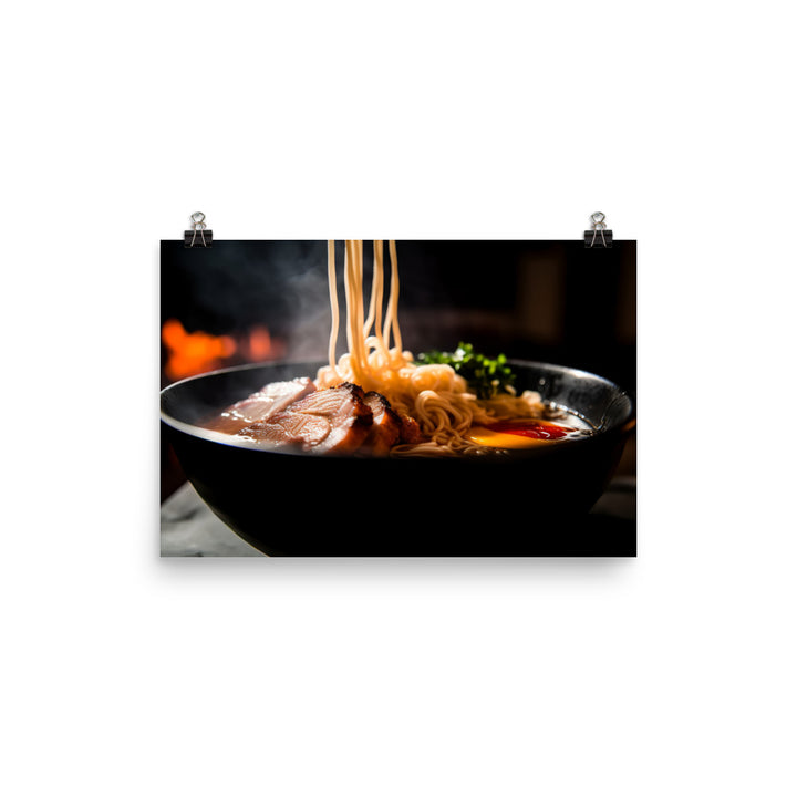 Steamy Pork Ramen photo paper poster - Posterfy.AI