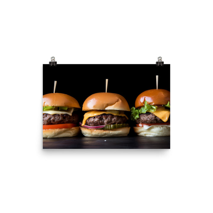 Slider Burgers photo paper poster - Posterfy.AI