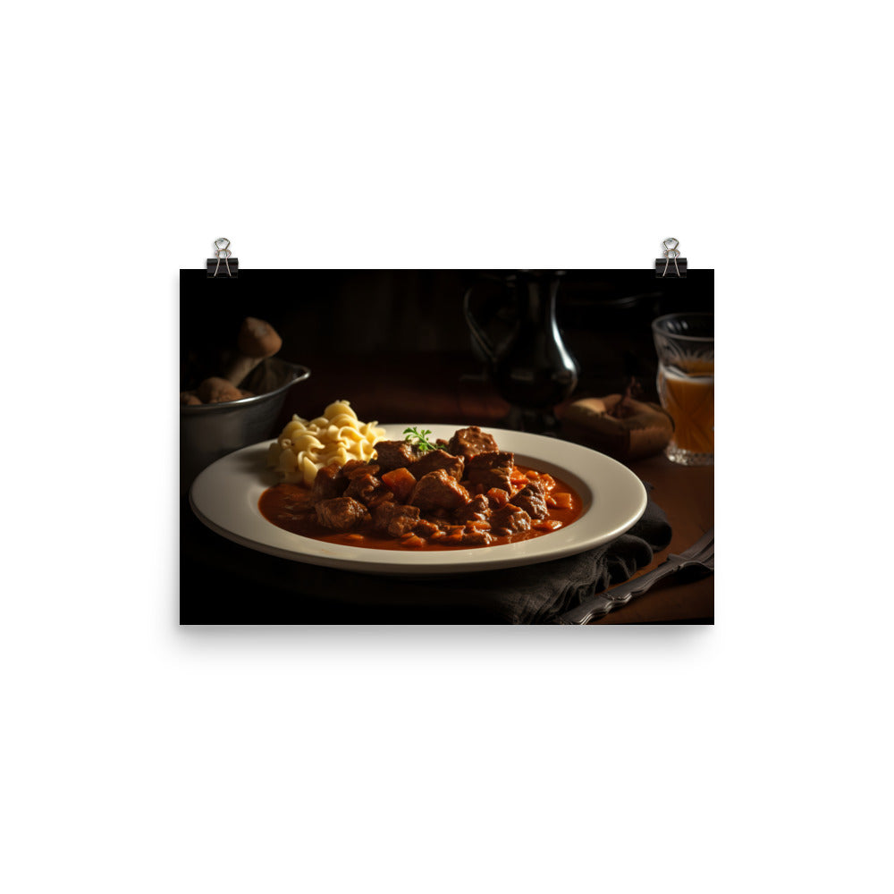 Goulash - A flavorful and comforting dish photo paper poster - Posterfy.AI