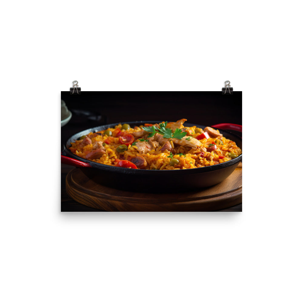 Chicken Paella photo paper poster - Posterfy.AI