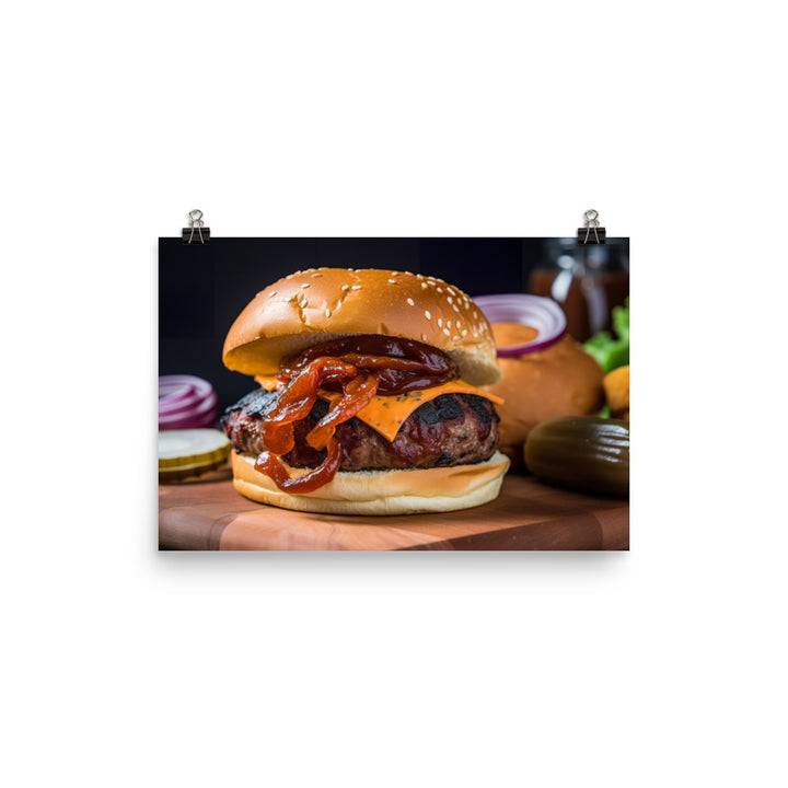 BBQ Burgers photo paper poster - Posterfy.AI