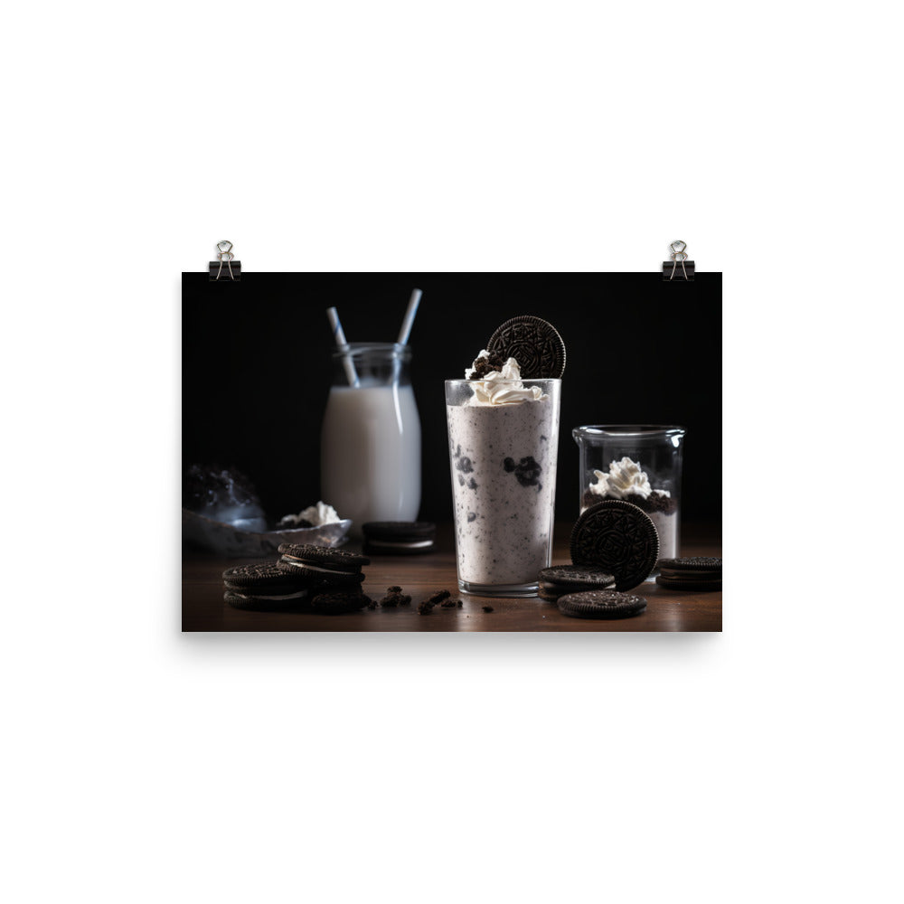 Cookies and cream Milkshake photo paper poster - Posterfy.AI