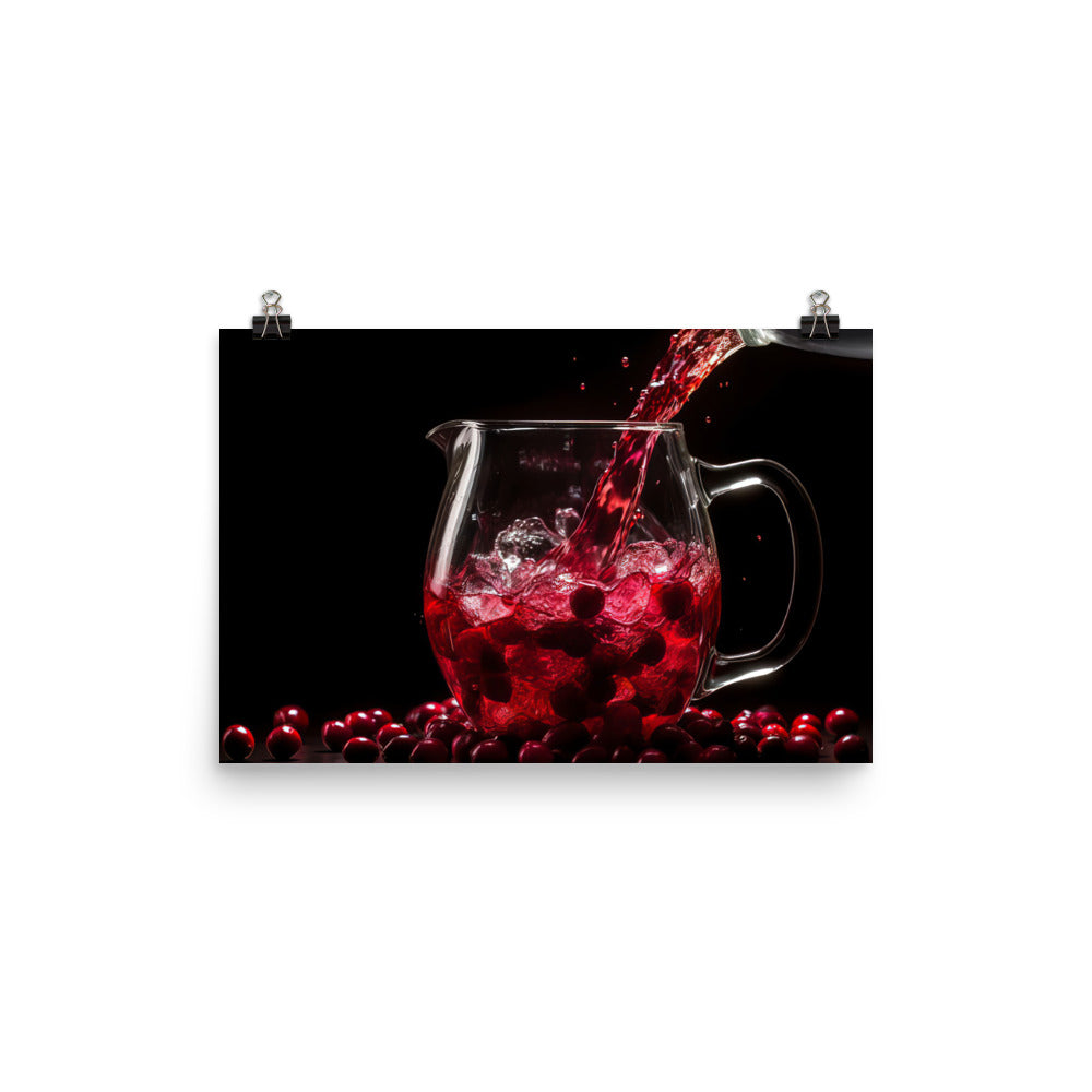 Cranberry juice photo paper poster - Posterfy.AI