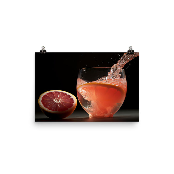 Grapefruit juice photo paper poster - Posterfy.AI