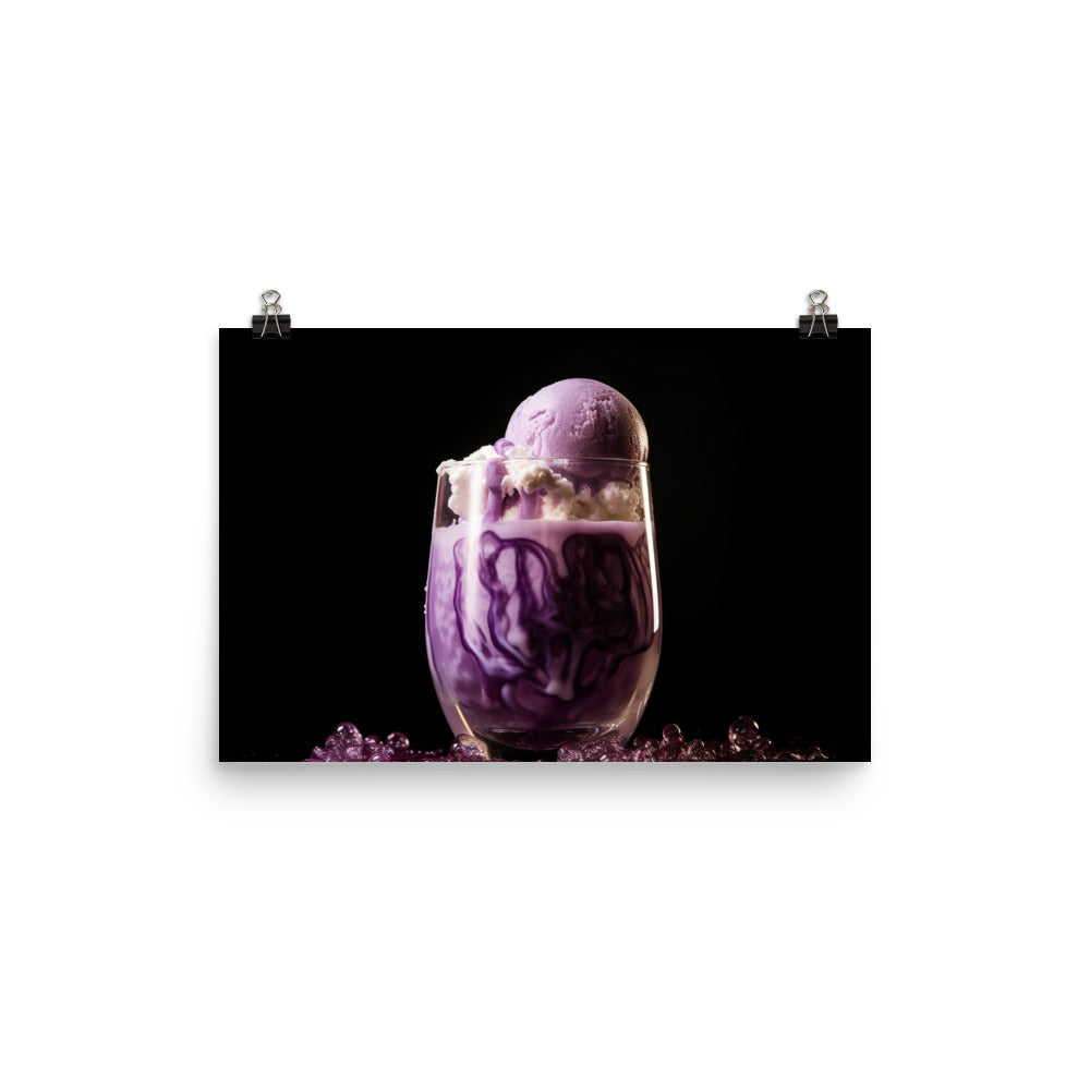 Grape Soda Ice Cream Float photo paper poster - Posterfy.AI