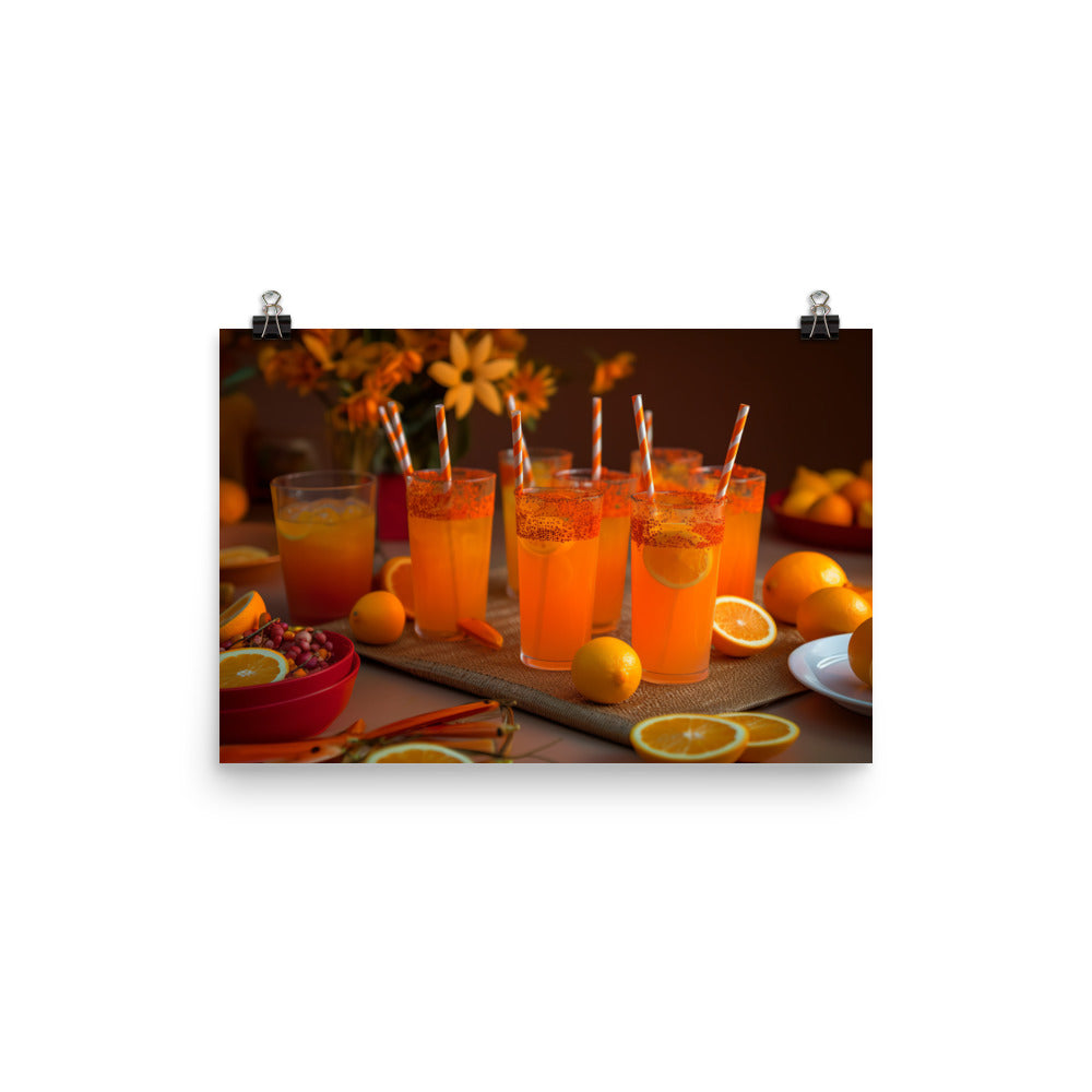 Orange Fizz Fiesta photo paper poster - Posterfy.AI