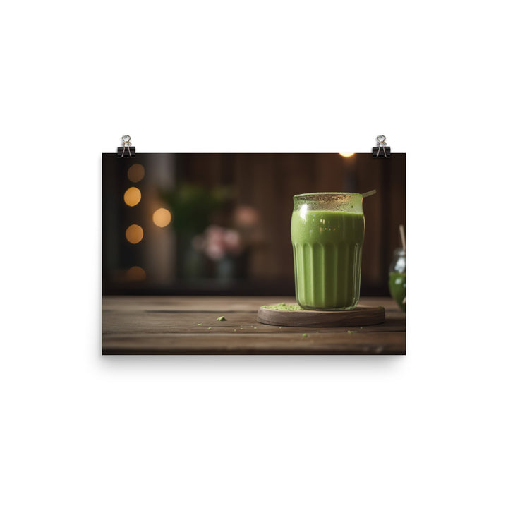 Matcha Smoothie photo paper poster - Posterfy.AI