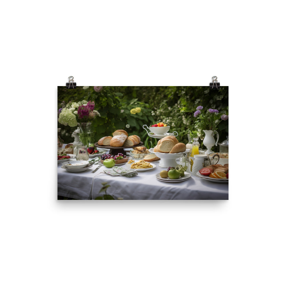 Garden Tea Party photo paper poster - Posterfy.AI