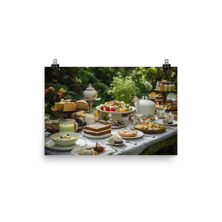 Garden Tea Party photo paper poster - Posterfy.AI