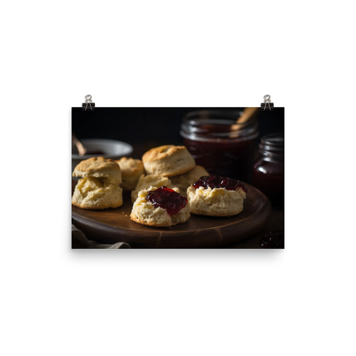 Scones and jam photo paper poster - Posterfy.AI