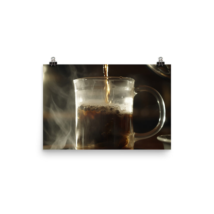 French Press Coffee photo paper poster - Posterfy.AI