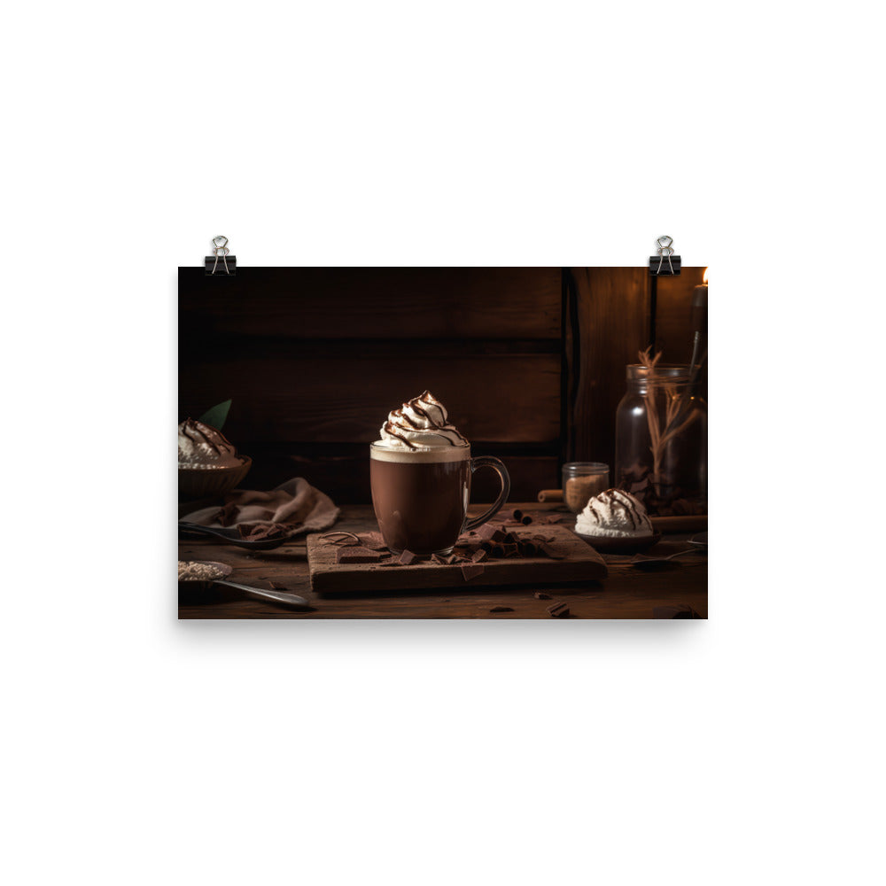 Decadent Mocha Delight photo paper poster - Posterfy.AI