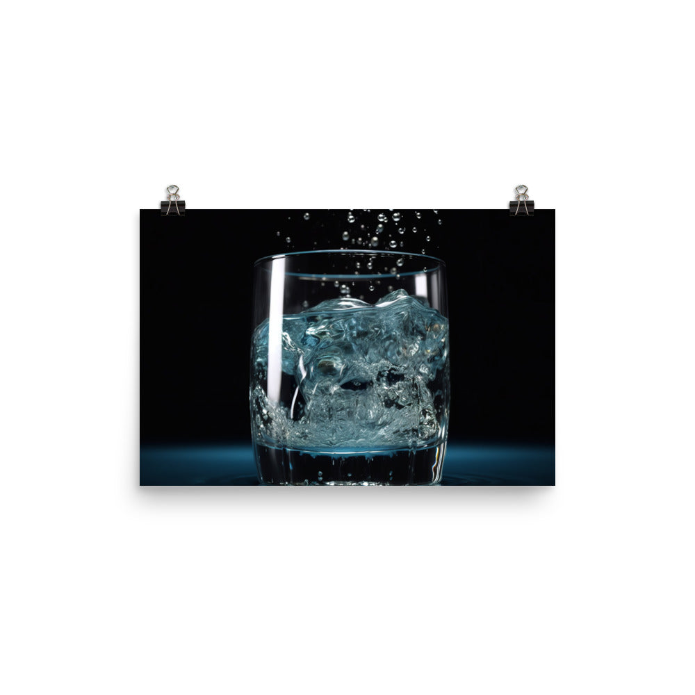 Stay Hydrated with Crisp, Clear Water photo paper poster - Posterfy.AI
