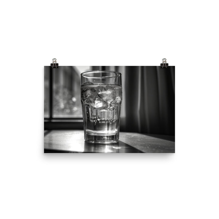 A cool glass of water photo paper poster - Posterfy.AI