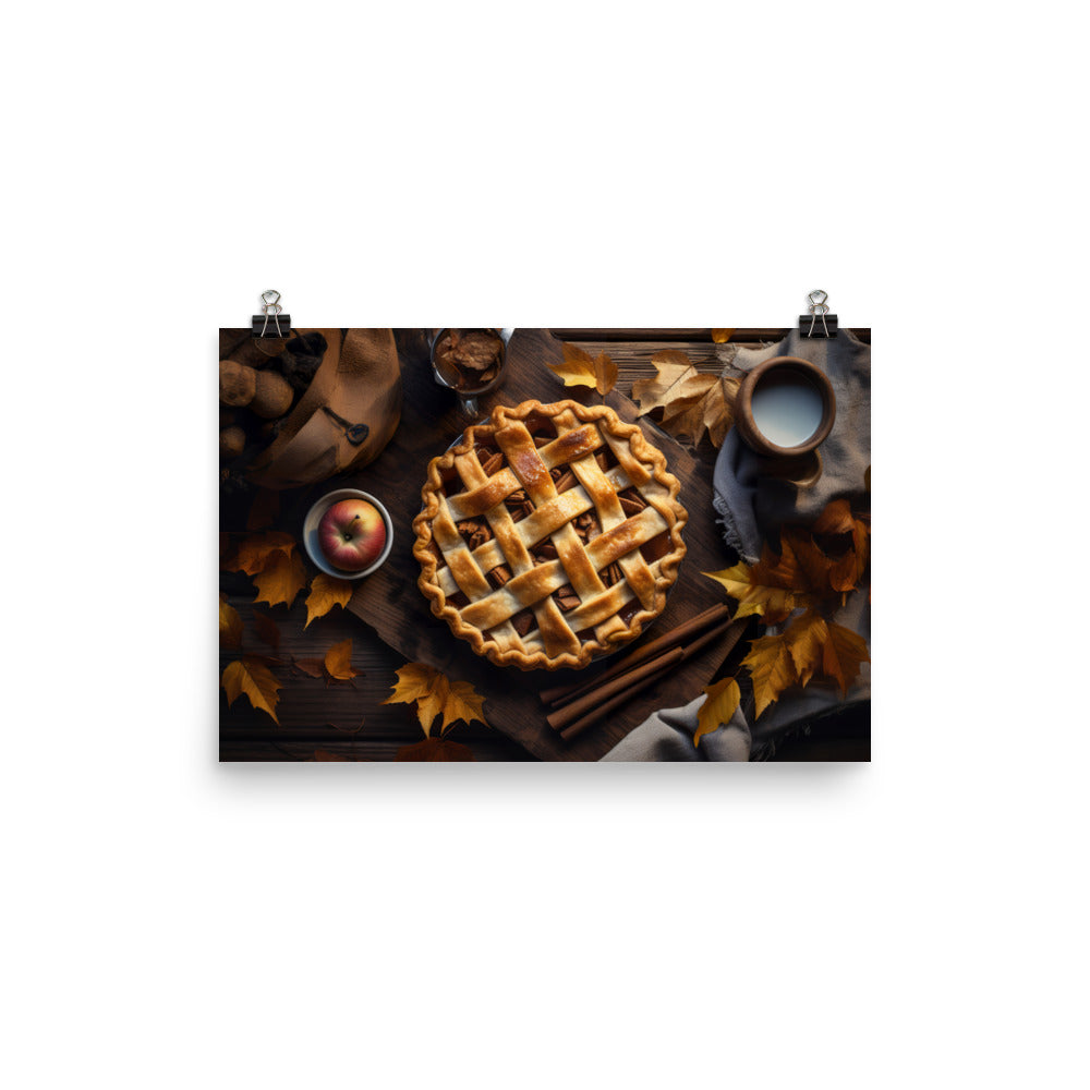 Autumn Apple Pie photo paper poster - Posterfy.AI
