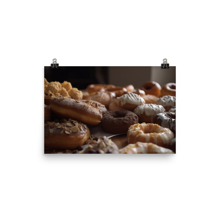 Decadent Pastries and Donuts photo paper poster - Posterfy.AI