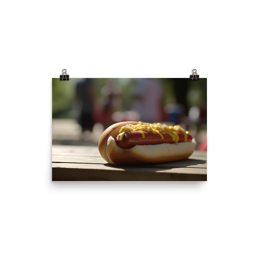 Classic American Hot Dog photo paper poster - Posterfy.AI