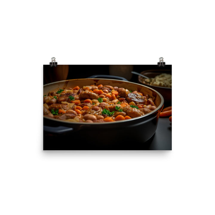 Sausage and Bean Casserole photo paper poster - Posterfy.AI