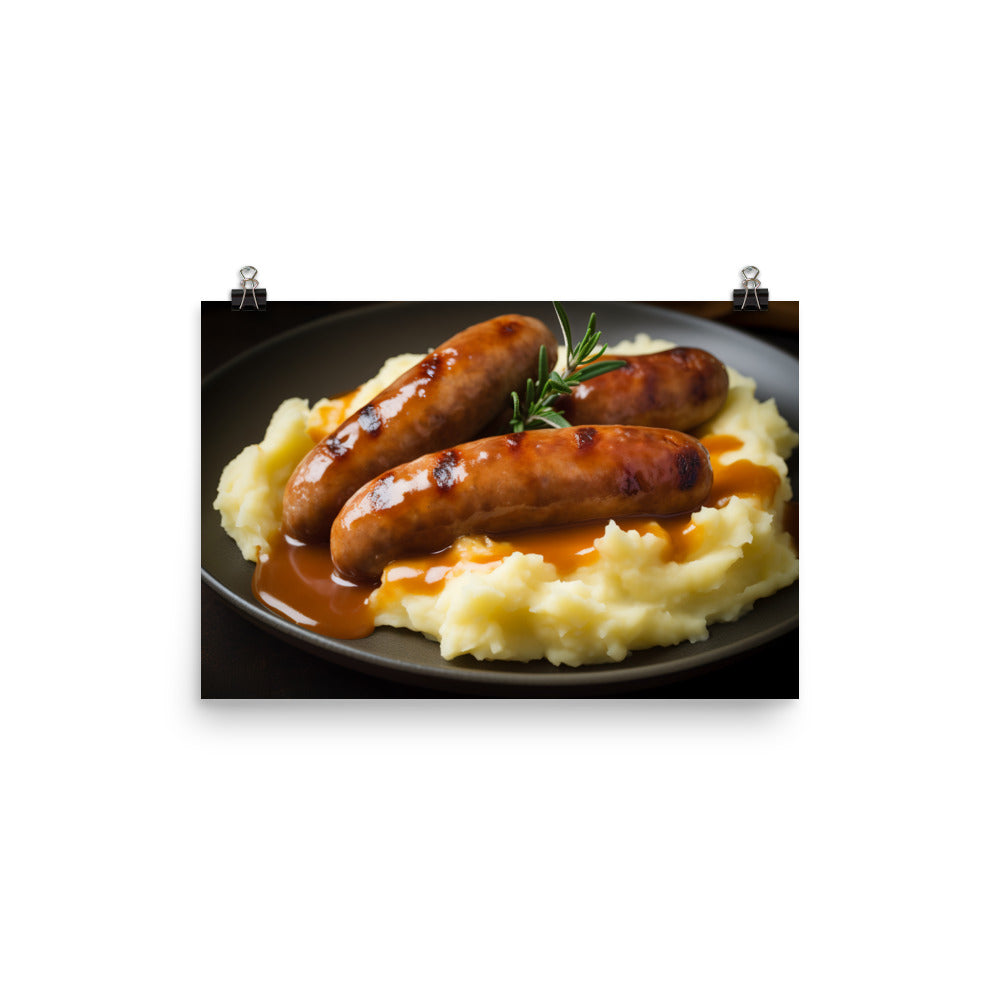 Bangers and mash photo paper poster - Posterfy.AI