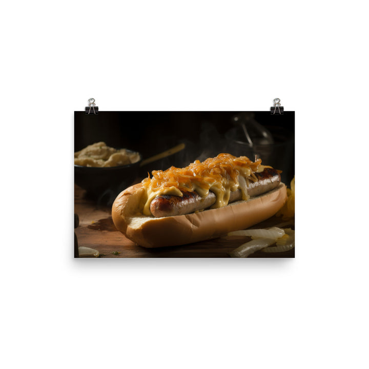 Grilled Bratwurst photo paper poster - Posterfy.AI