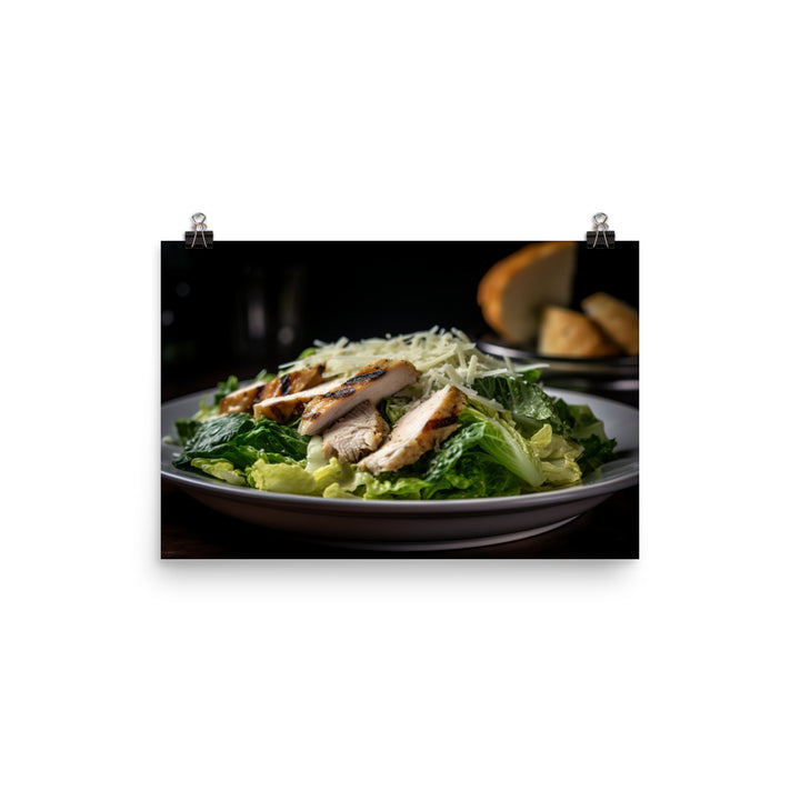 Grilled Chicken Caesar photo paper poster - Posterfy.AI