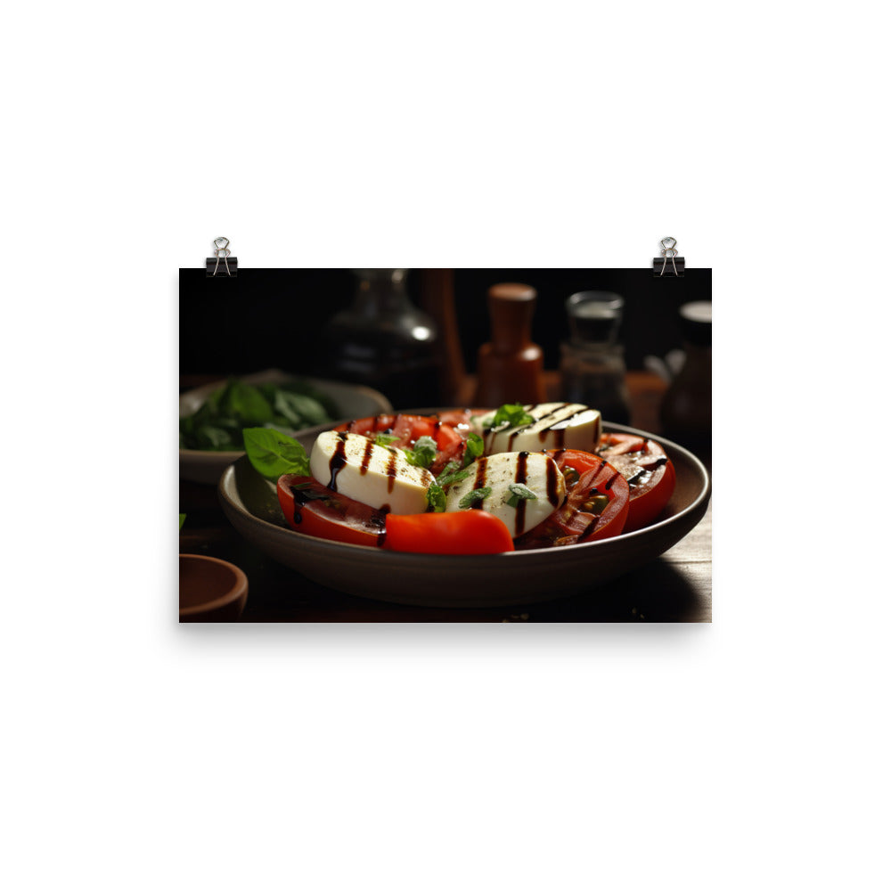 Grilled Caprese Salad photo paper poster - Posterfy.AI