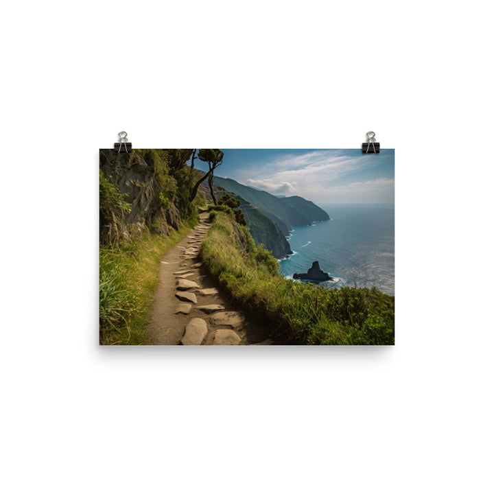 Trails of the Cinque Terre photo paper poster - Posterfy.AI