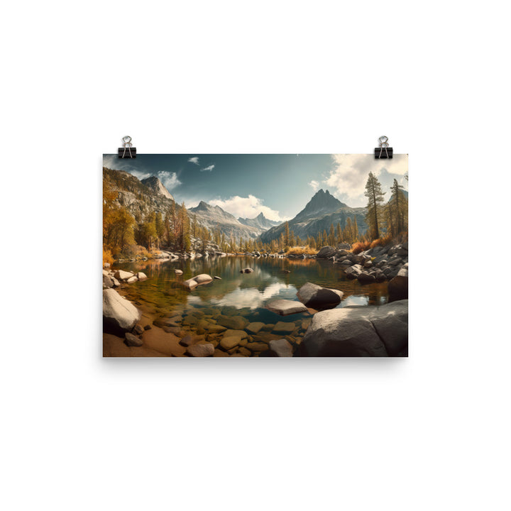 Yosemites Pristine Alpine Lakes photo paper poster - Posterfy.AI