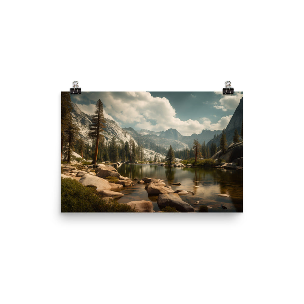 Yosemites Pristine Alpine Lakes photo paper poster - Posterfy.AI