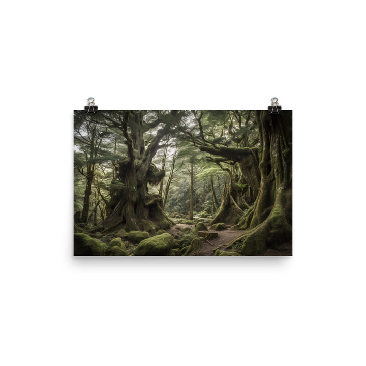 Yakushimas Majestic Yakusugi Cedar Trees photo  paper poster - Posterfy.AI