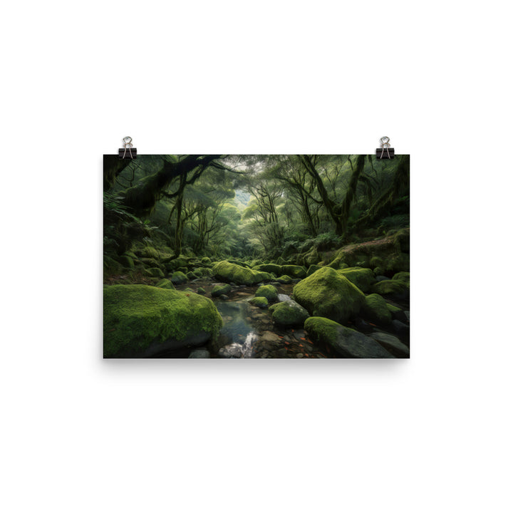 Verdant Beauty of Yakushima photo  paper poster - Posterfy.AI