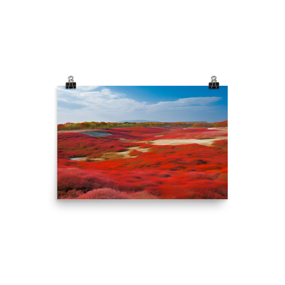 Hitachi Seaside Parks Blossoming Landscape photo  paper poster - Posterfy.AI