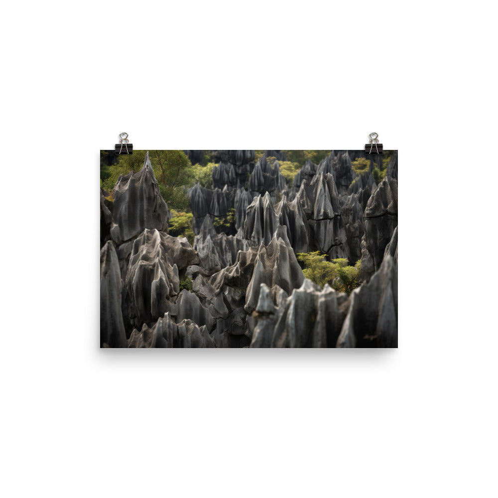 Shilin Stone Forest photo paper poster - Posterfy.AI
