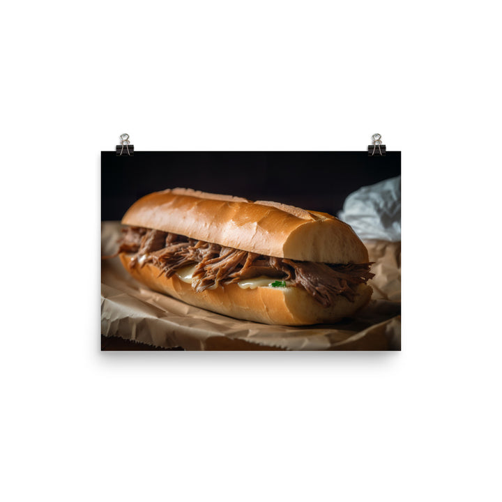 French Dip Sandwich for Lunch photo paper poster - Posterfy.AI