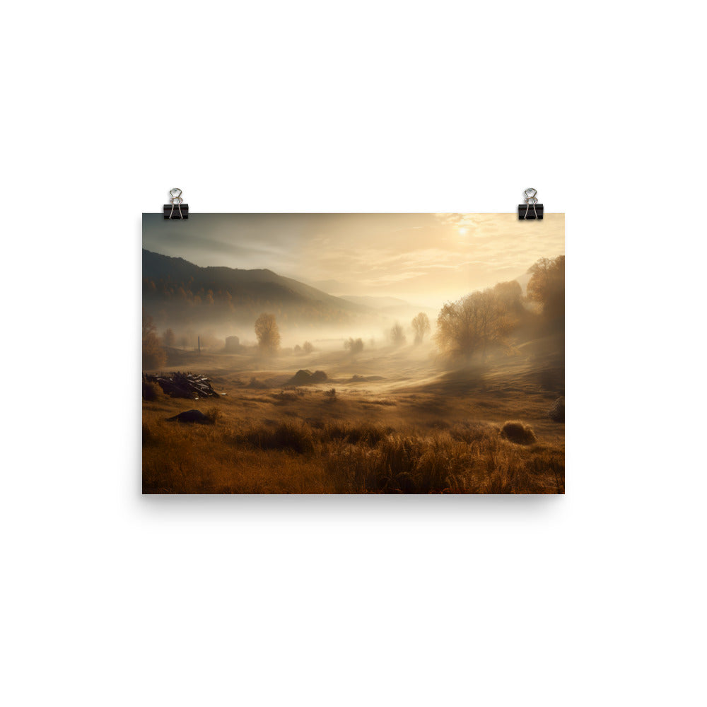 Misty Morning photo paper poster - Posterfy.AI