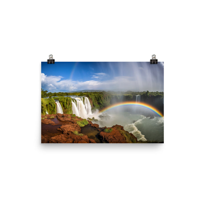 Rainbow at Iguazu Falls photo paper poster - Posterfy.AI