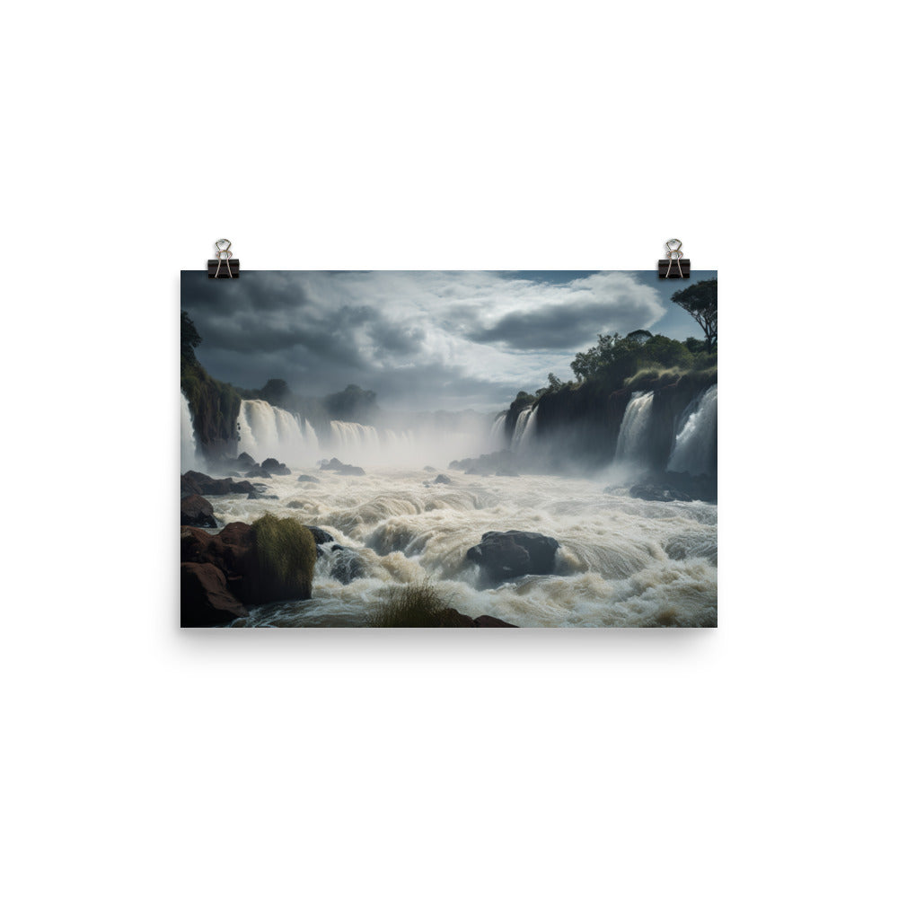 Power and Grace of Iguazu Falls photo paper poster - Posterfy.AI