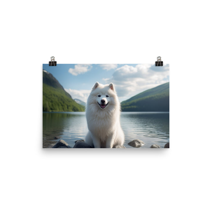 Samoyed Serenity photo paper poster - Posterfy.AI