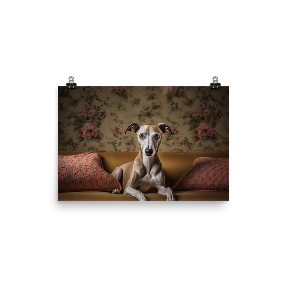 Whippet at Home photo paper poster - Posterfy.AI