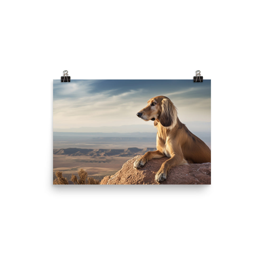 Majestic Saluki photo paper poster - Posterfy.AI