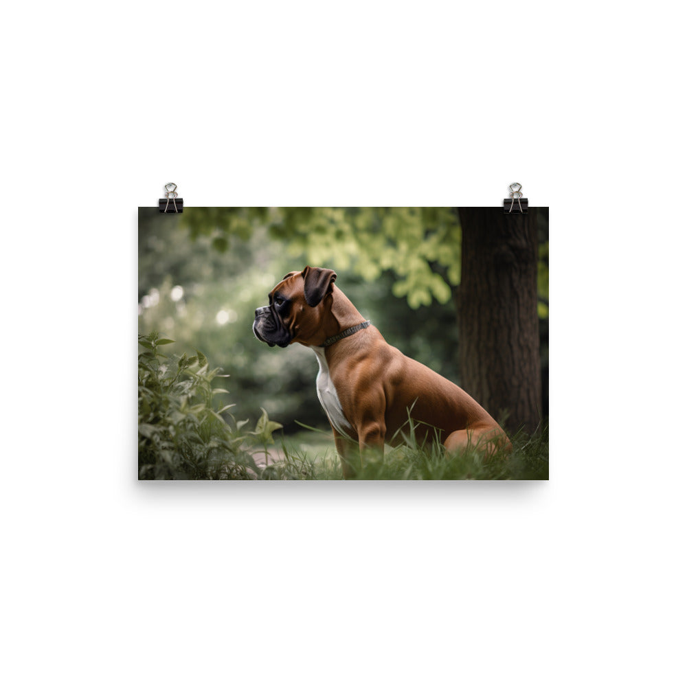 Boxer in the Park photo paper poster - Posterfy.AI