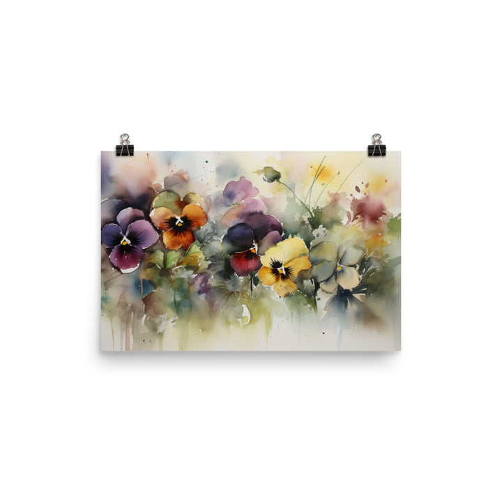 Meditations with Pansies photo paper poster - Posterfy.AI