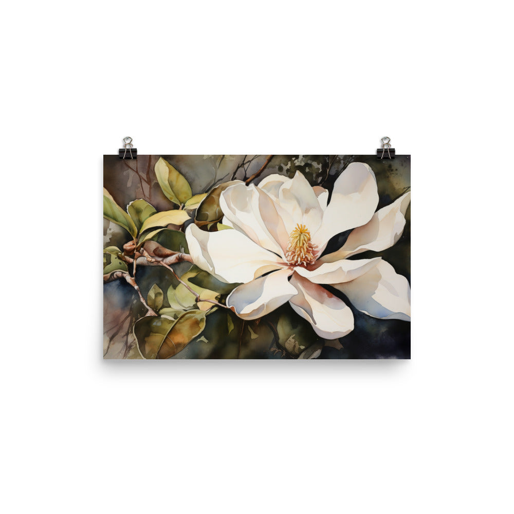 Magnificent Magnolias photo paper poster - Posterfy.AI