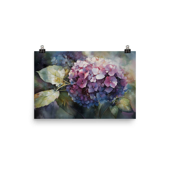 Majestic Hydrangeas photo paper poster - Posterfy.AI