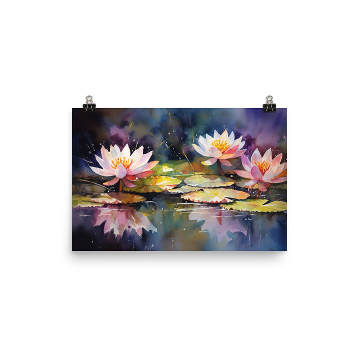 Grace of Lotus Flowers photo paper poster - Posterfy.AI