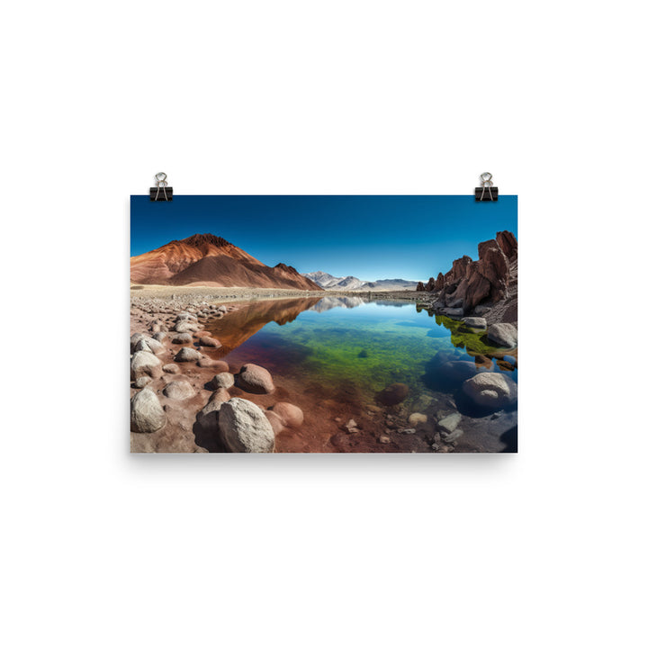 Vivid Reflections of Atacamas Oasis photo paper poster - Posterfy.AI