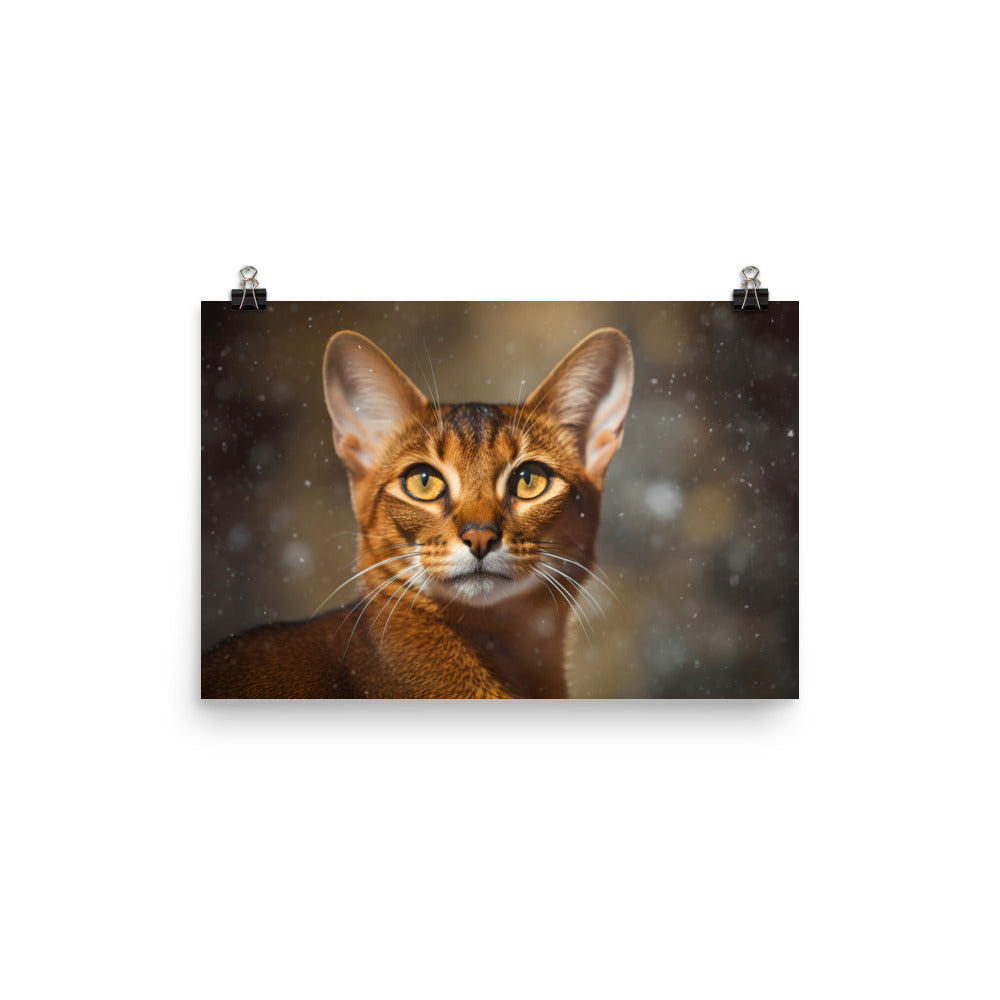 Exotic Beauty of Abyssinian Cats photo paper poster - Posterfy.AI