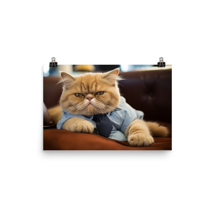 Exotic Shorthair Sales Consultant Photo paper poster - PosterfyAI.com